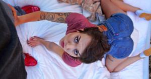 Emily Blacc horny, tattoos, jeans